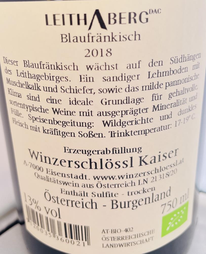22 Leithaberg Blaufränkisch DAC Weingut Kaiser