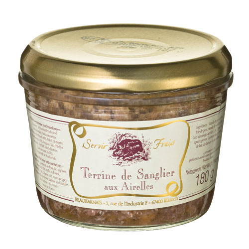 Terrine de Sanglier aux Airelles Beauharnais, Wildschweinterrine mit Preiselbeeren 180gr.